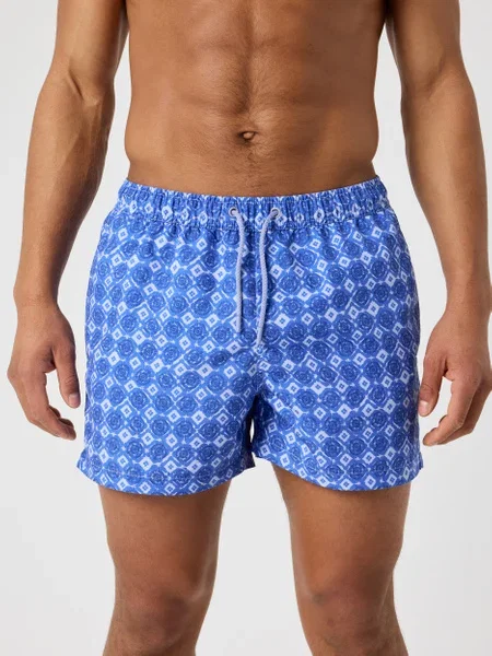 Borg Print Swim Shorts