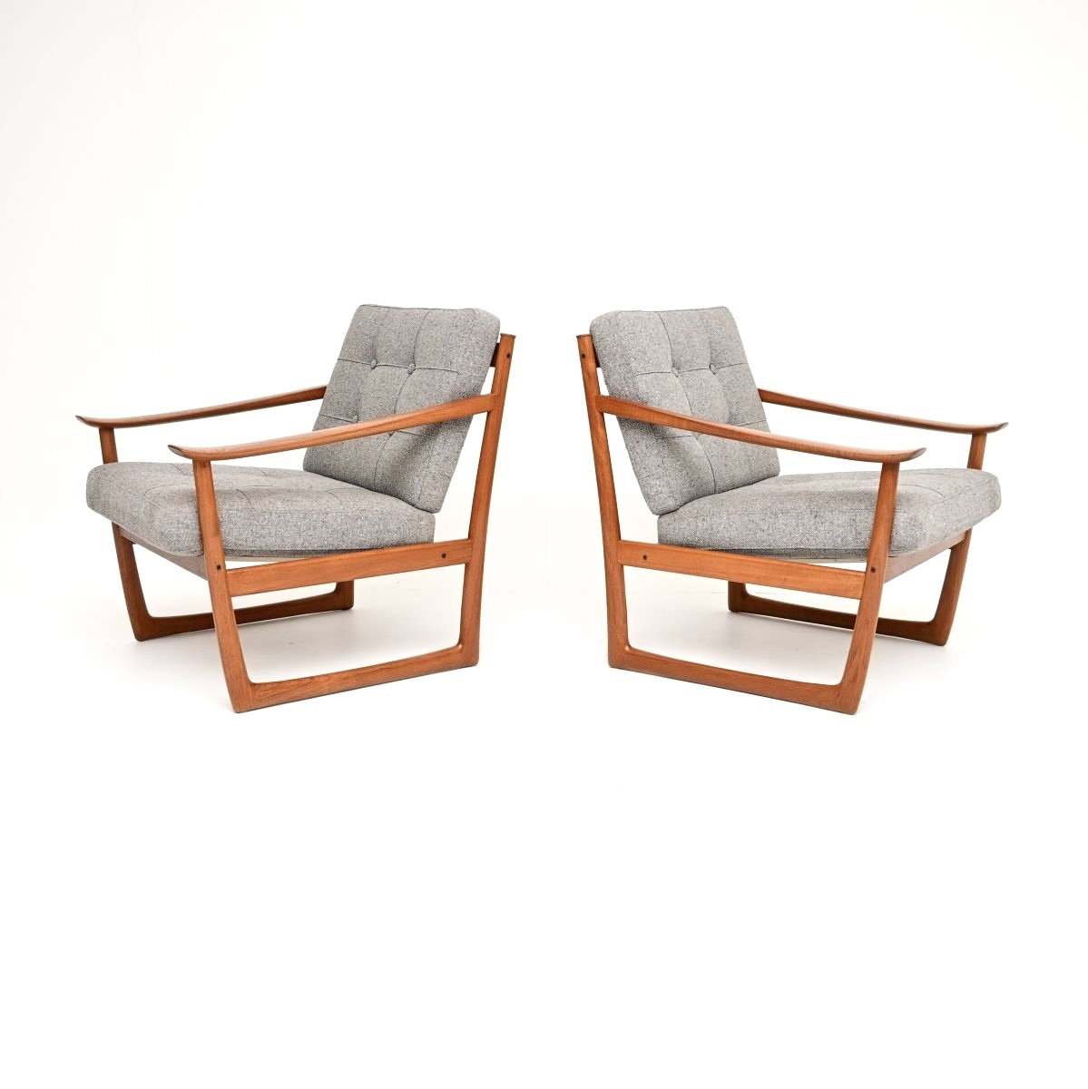 Pair Of Danish Teak Armchairs By Peter Hvidt And Orla Mølgaard Nielsen