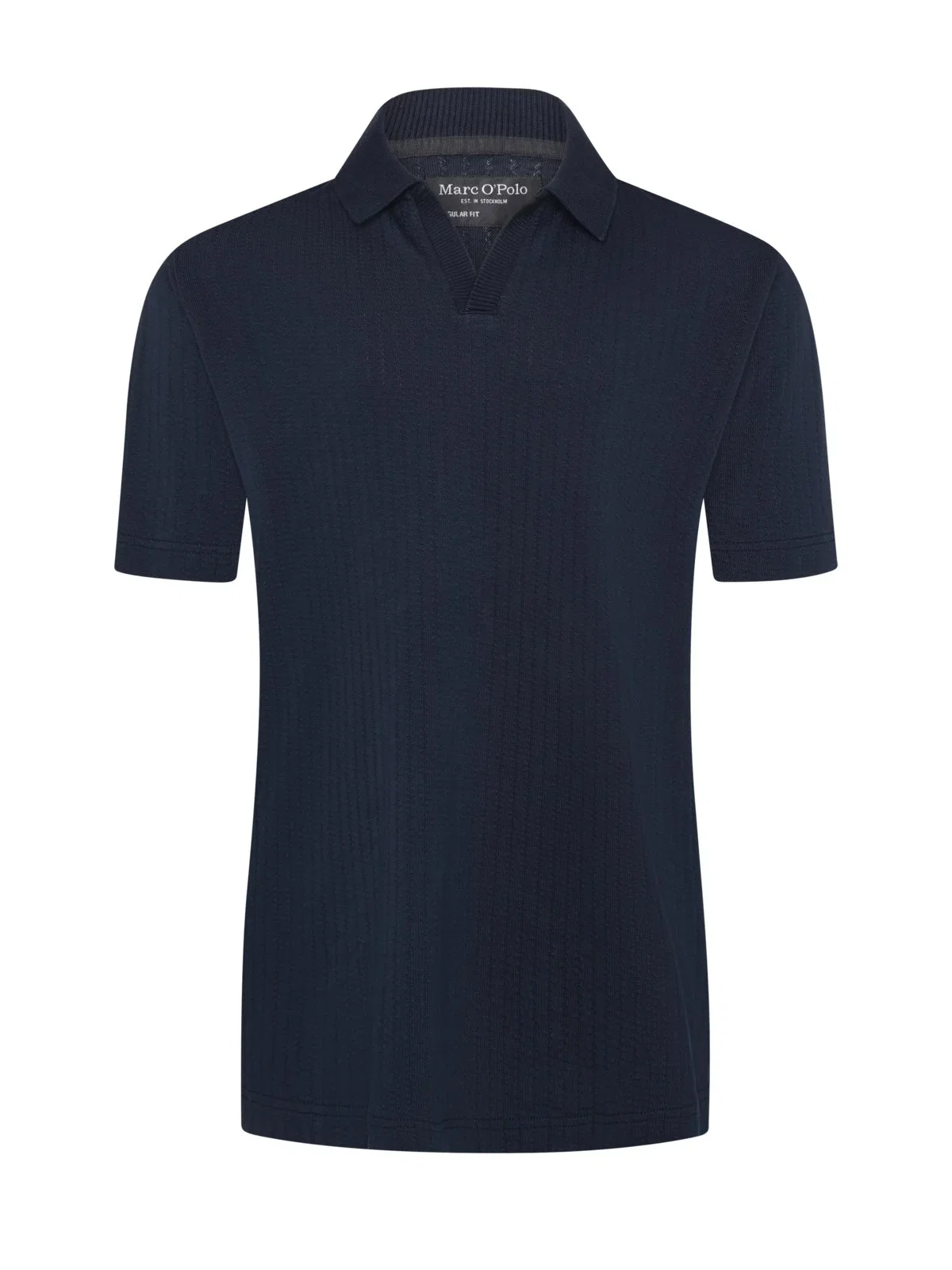 Smooth fine knit cotton polo shirt