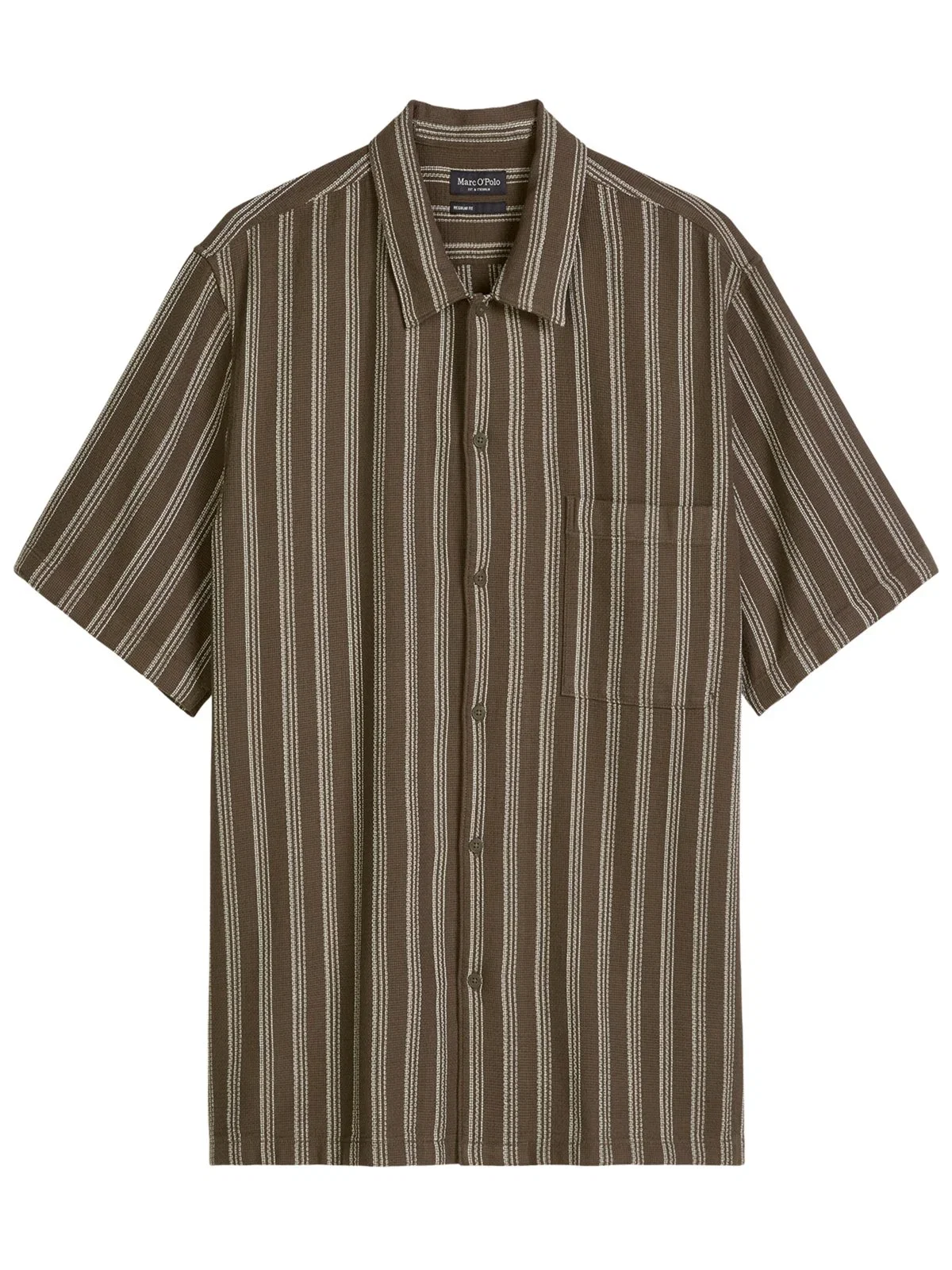 Striped Cotton Knit Short-Sleeve Shirt