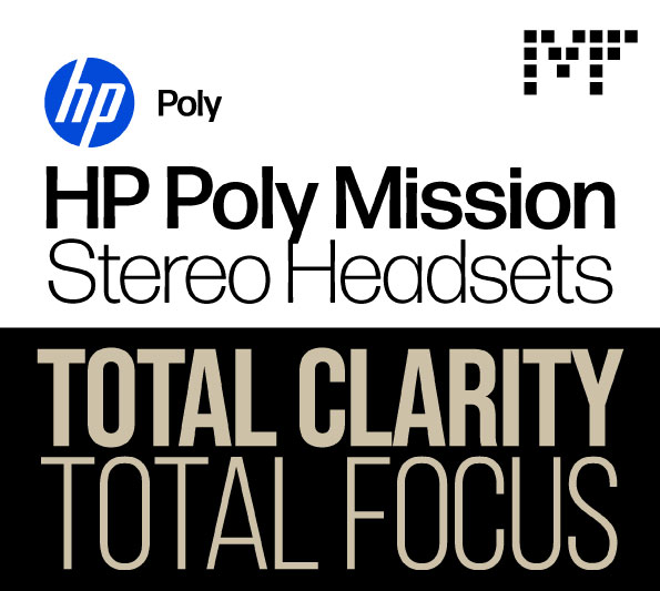 HP Poly Mission Stereo Headsets - Total Clarity, Total Focus
