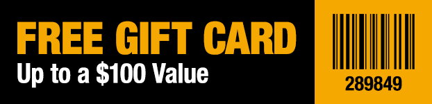 Free Gift Card, Up to $100 Value