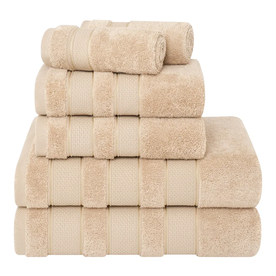 Karani Luxury Extra Soft 100% Cotton 6 Piece Bath Towel Set