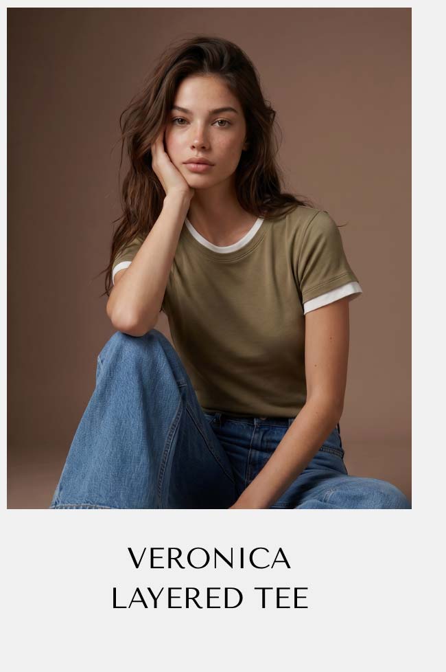 Veronica Layered Short Sleeve Tee