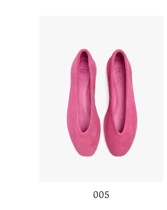 Suede leather flats