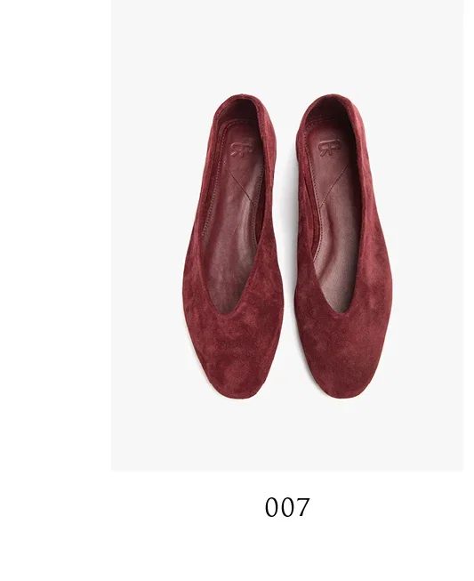 Suede leather flats