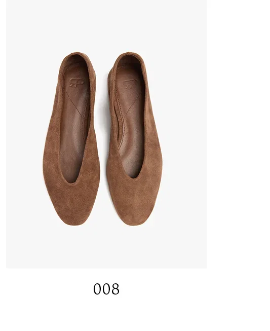 Suede leather flats