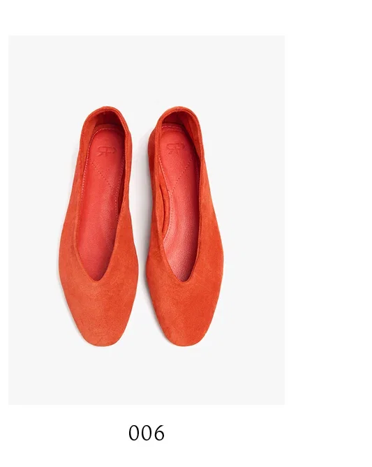 Suede leather flats