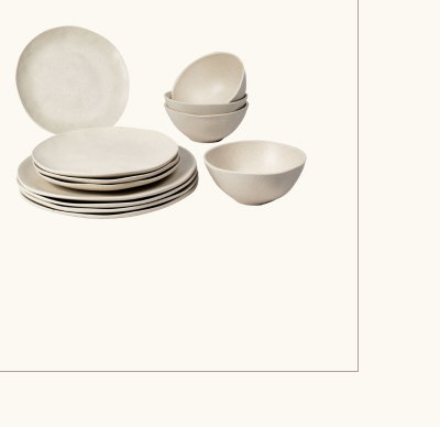 Organic Coupe Wheat PP Indoor/Outdoor Dinnerware