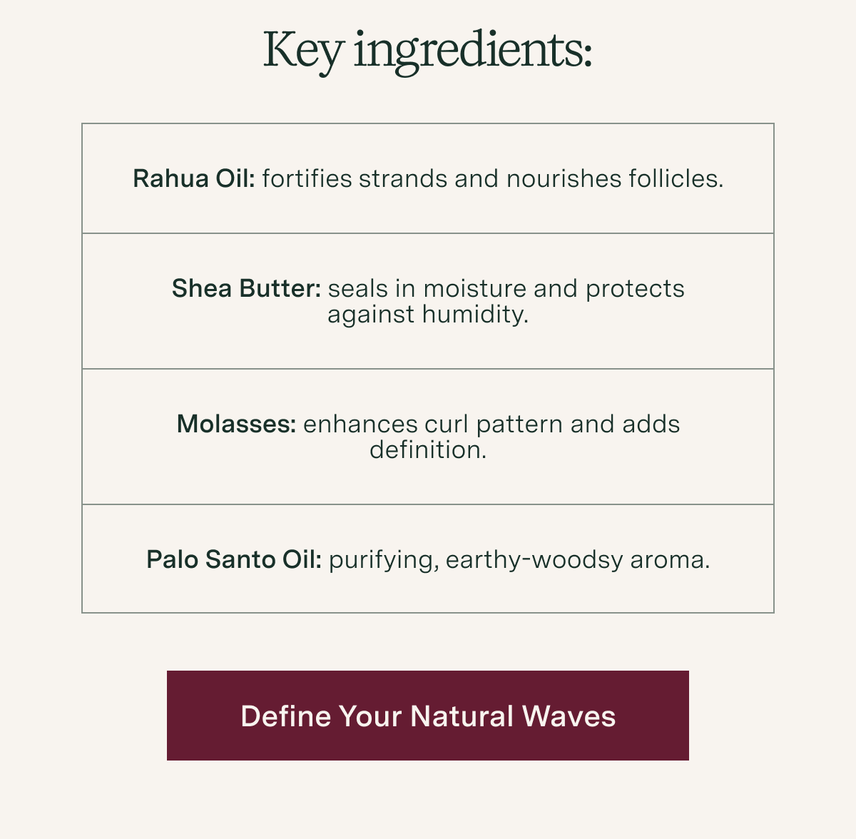 Key Ingredients