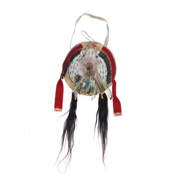 RARE ca. 1860 Kiowa War Shield & Cover ex-Museum