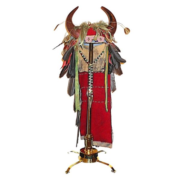 ca.1870 Sioux War Chief's Buffalo Beaded Headdress