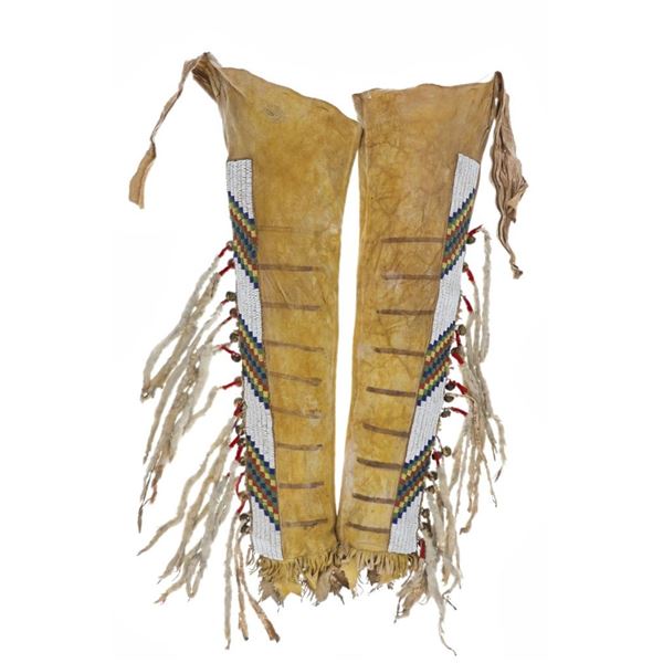 ca.1870 Blackfeet Beaded Hide Leggings ex-Winchell