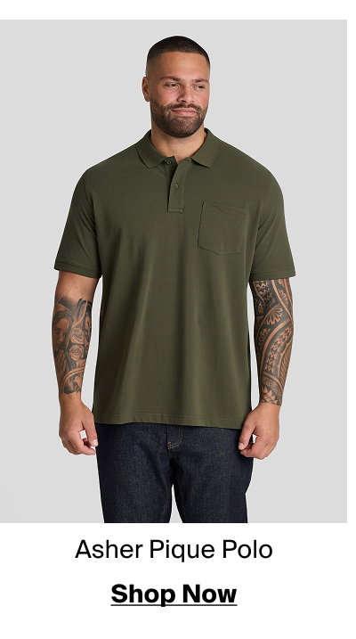 Olive Asher Pique Polo