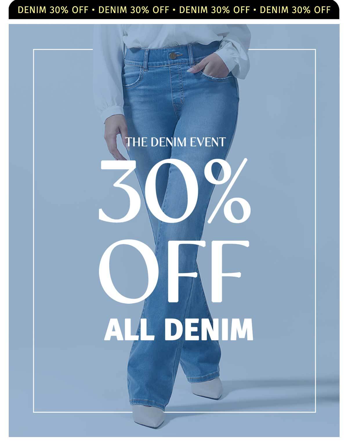 DENIM 30% OFF ALL DENIM