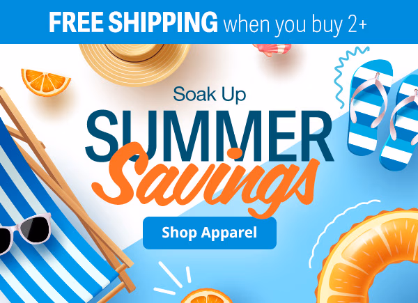 Soak up Summer Saving - Shop Apparel