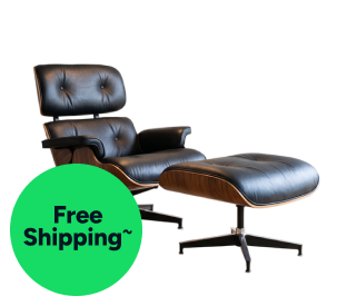 Matt Blatt Eames Premium Replica Leather Lounge Chair and Ottoman Product Image