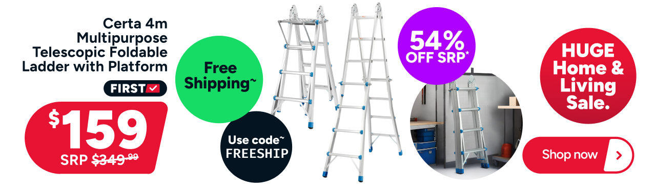 Certa 4m Multipurpose Telescopic Foldable Ladder with Platform
