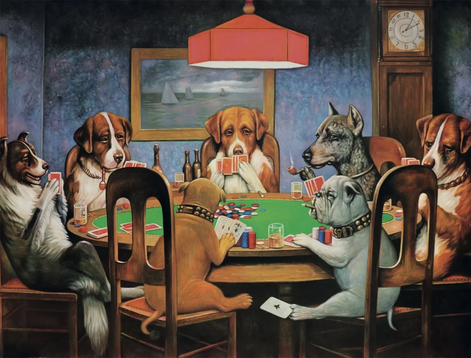 Image of A Friend in Need - Dogs playing Poker - Cassius Marcellus Coolidge 1000 or 500 Piece Jigsaw Puzzle