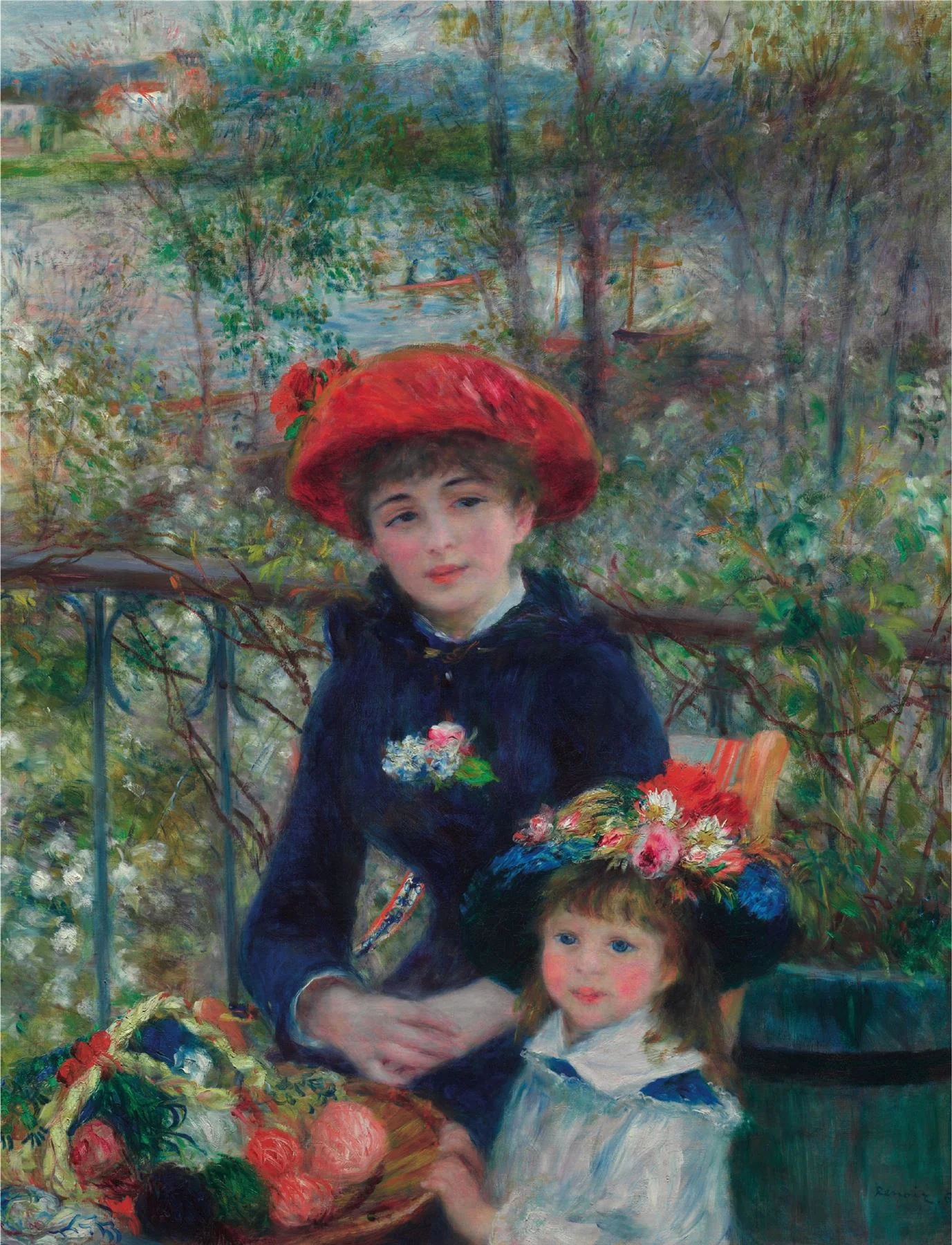 Image of Two Sisters, on the Terrace - Pierre-Auguste Renoir 1000 or 500 Piece Jigsaw Puzzle