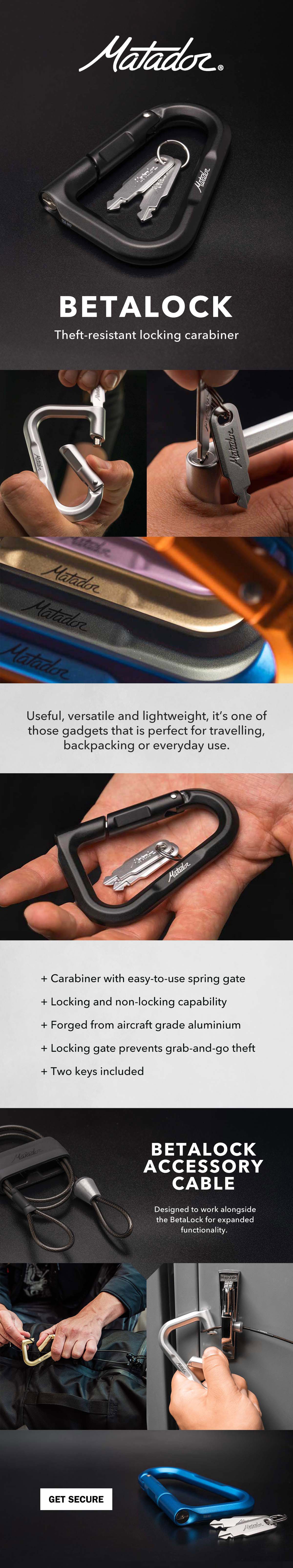Matador Betalock | Travel Security Lock | WildBounds