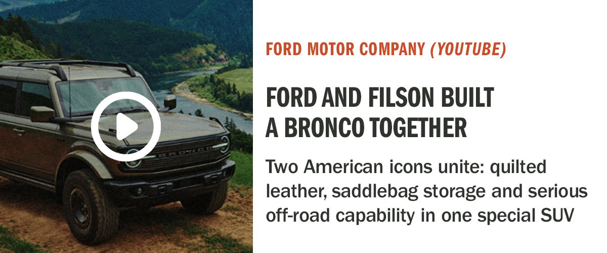Detours | Introducing the Ford Bronco® Filson™ | Ford Motor Company (YouTube)