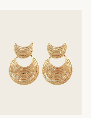 Luna Wave Mini O Earrings