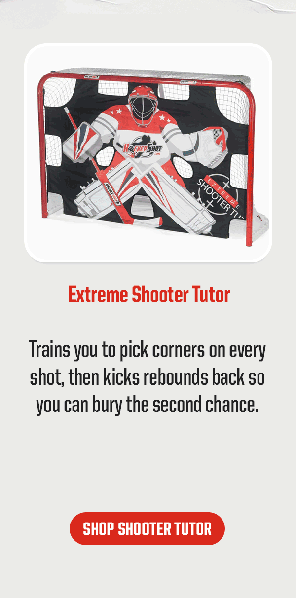 Product Block 2: Extreme Shooter Tutor. Trains you to pick corners on every shot, then kicks rebounds back so you can bury the second chance. CTA: Shop Shooter Tutor