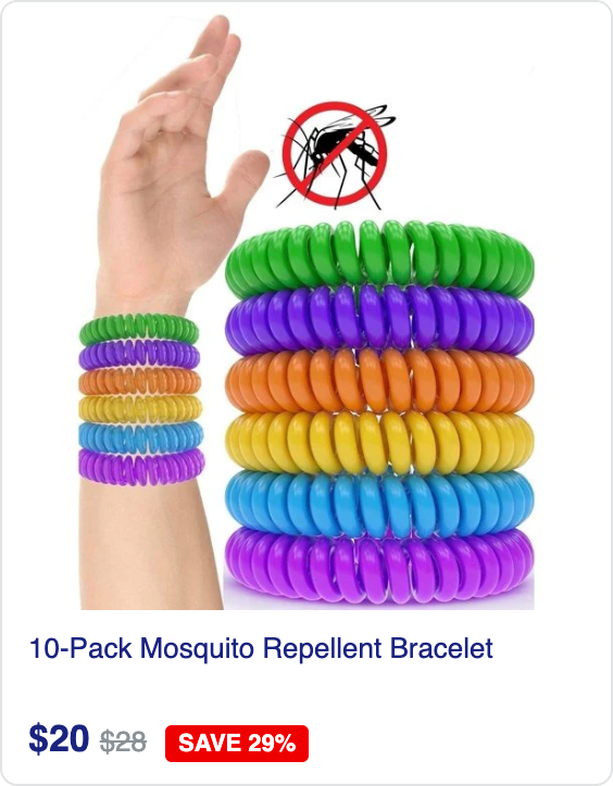 10-Pack Mosquito Repellent Bracelet