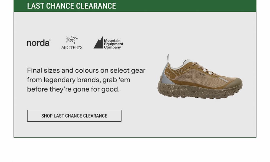 Last chance clearance