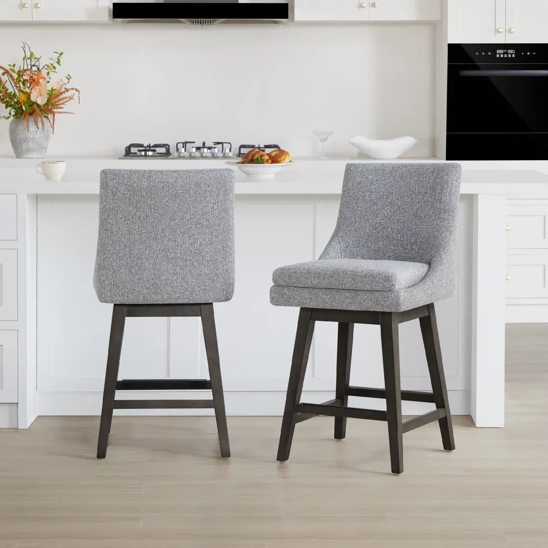 Zahara 26" Upholstered Swivel Counter Stool