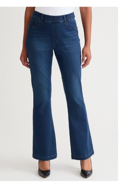 Denim Pull-On Flare Bootcut Jeans