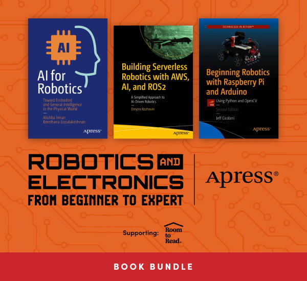 If you’re a robot enthusiast or just getting into a new tech hobby, this bundle of robotics and electronics books from Apress will have you building the robots of your dreams in no time!