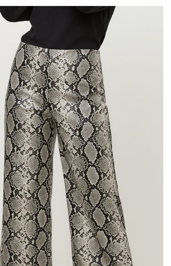 Kelly Faux Leather Cropped Pants