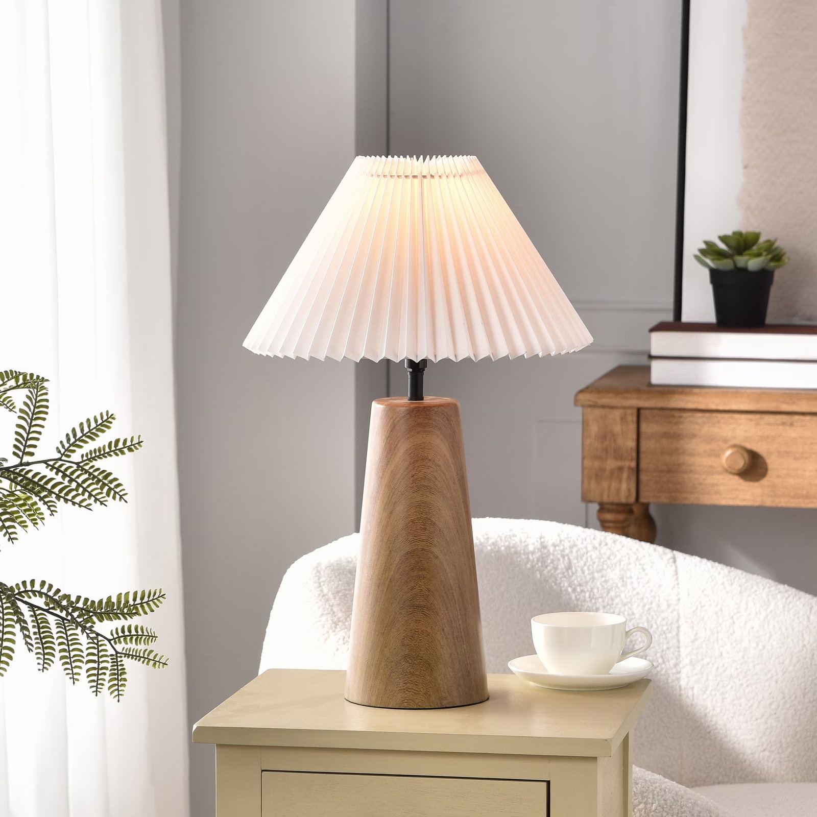 Wood Grain Table Lamp