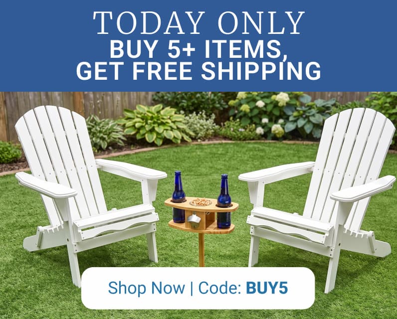 Buy 5+ Items, Get FRE Shipping