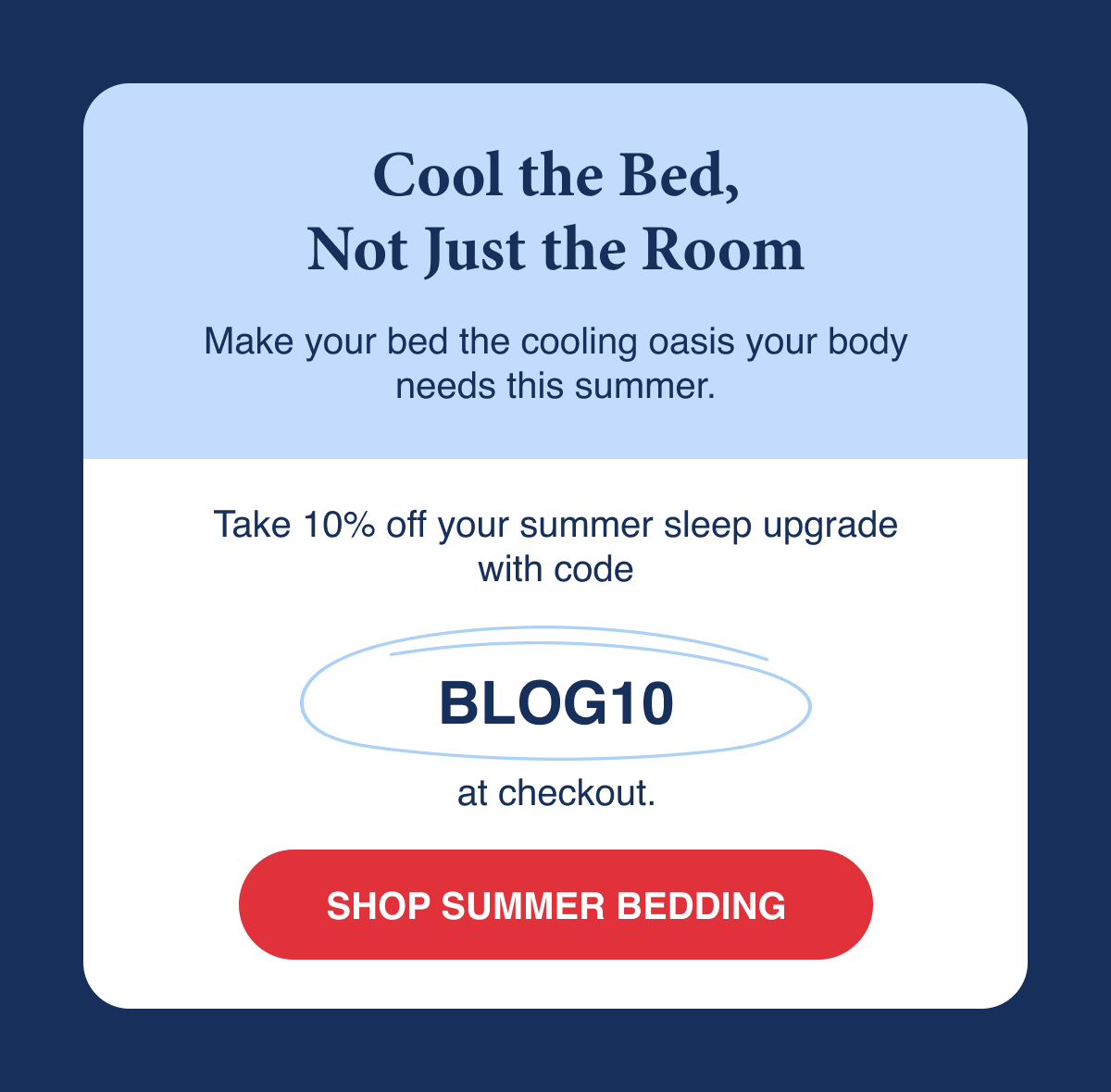 SHOP SUMMER BEDDING