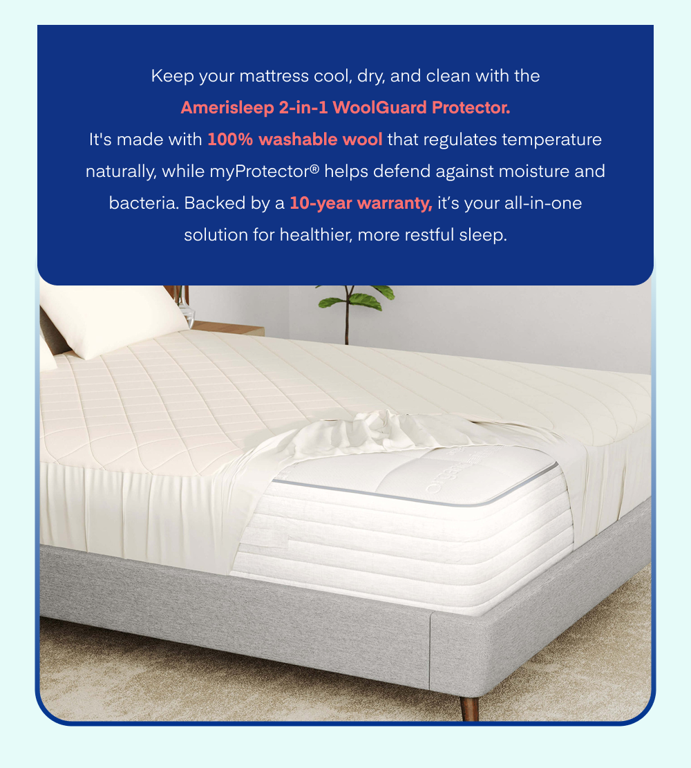 Amerisleep 2-in-1 WoolGuard Protector
