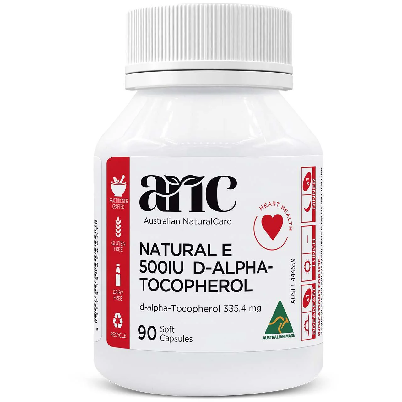 Image of 2 Bottles of Natural Vitamin E 500IU 90 caps