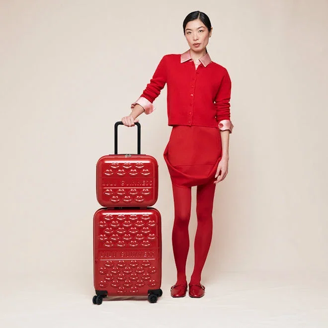 RED 2 PIECE TRAVEL SET