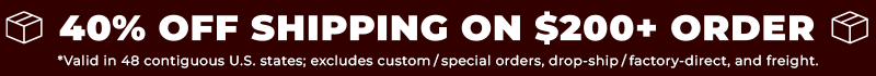 40% Off Shipping on $200+