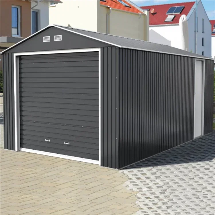 Image of Sapphire Olympian Fronted Apex Metal Garage