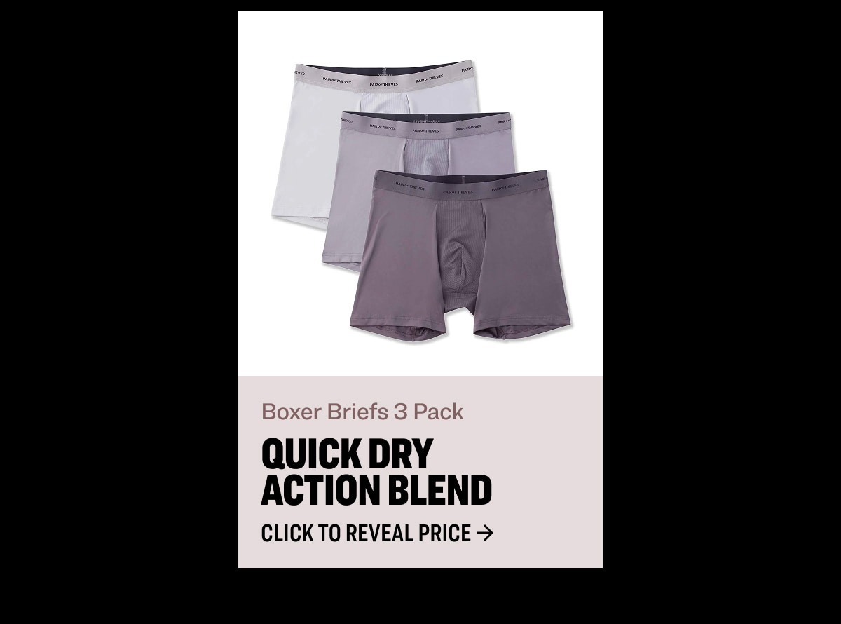 Boxer Briefs 3 Pack quick dry  action blend Click to reveal price