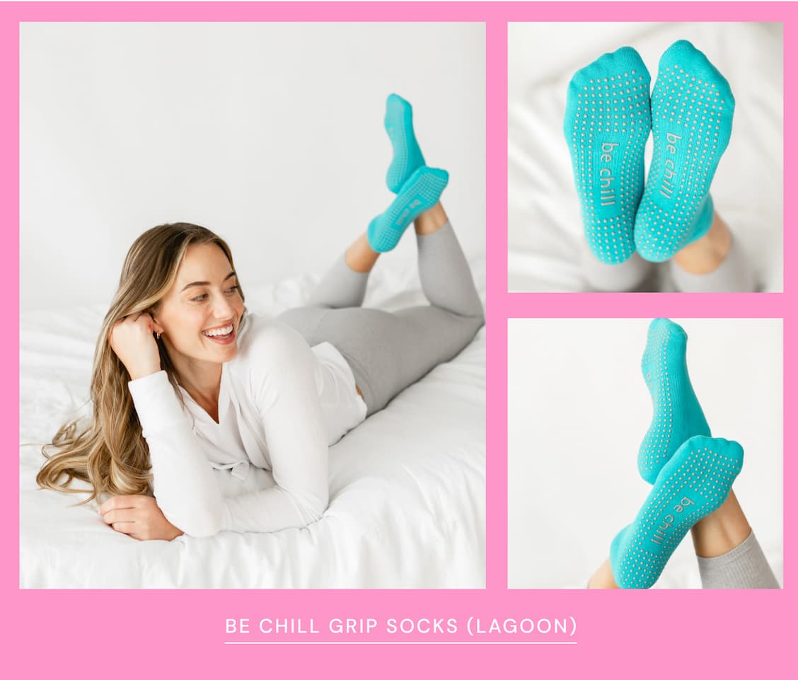 Be Chill Grip Socks (Lagoon)