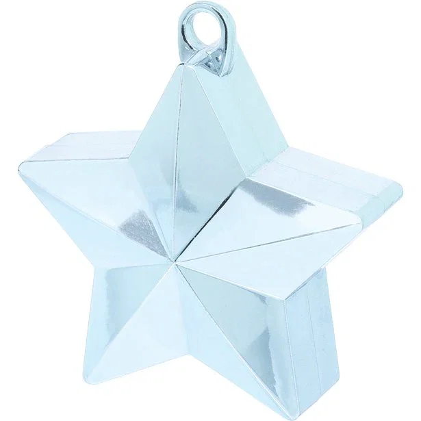 Image of Light Blue Star Balloon Weight - 165g