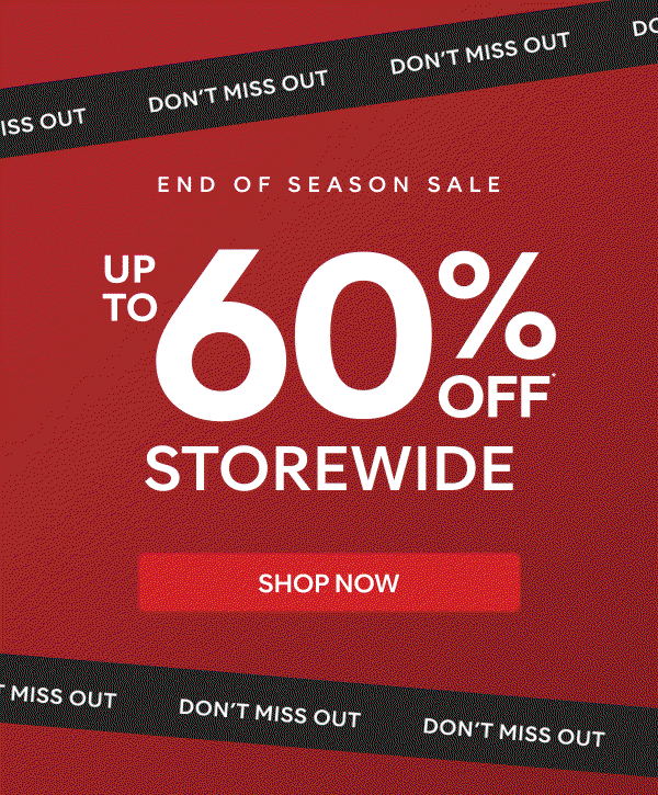 up to 60% off storewide