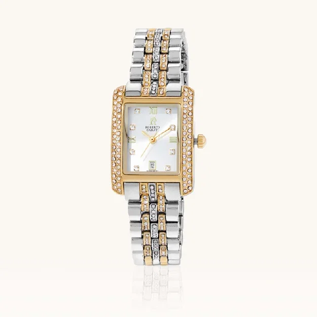Roberto Carati Marseille Crystal Set Two-Tone Watch
