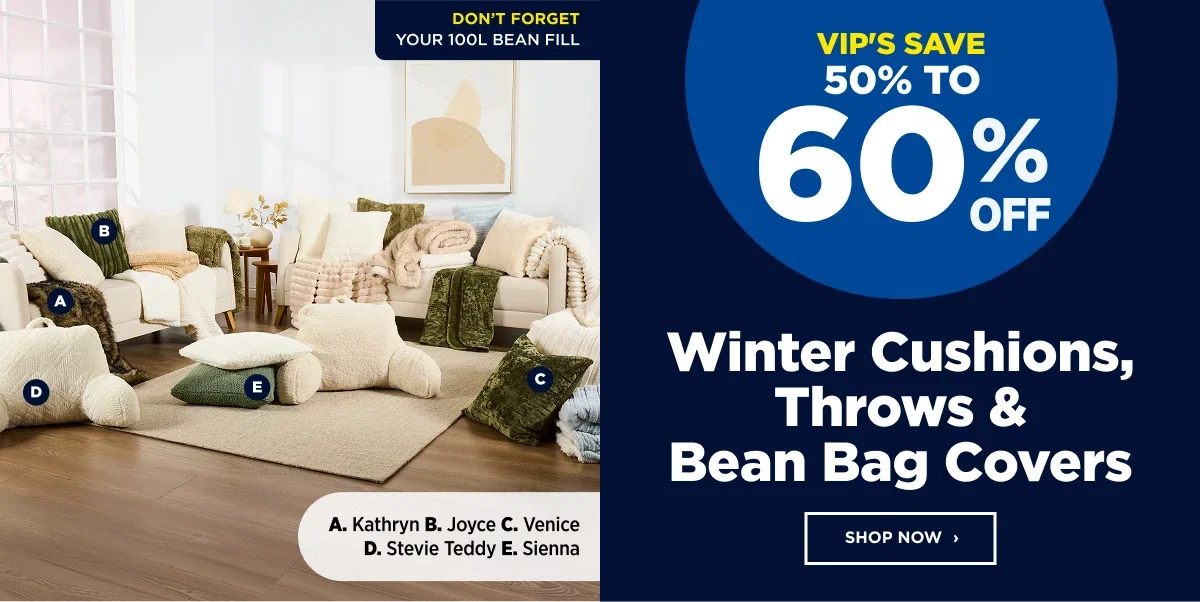 Winter Cushions, Throws & Bean Bag Covers