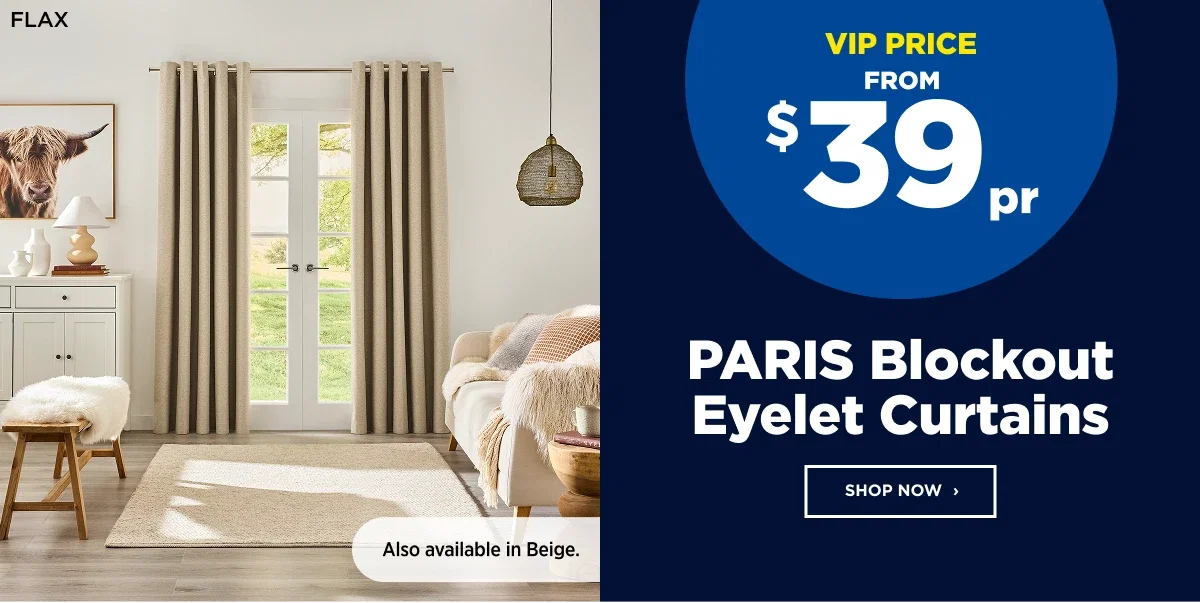 PARIS Blockout Eyelet Curtains