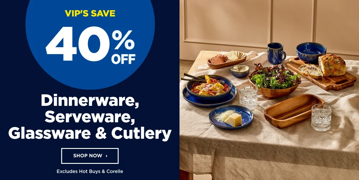 Dinnerware, Serveware, Glassware & Cutlery